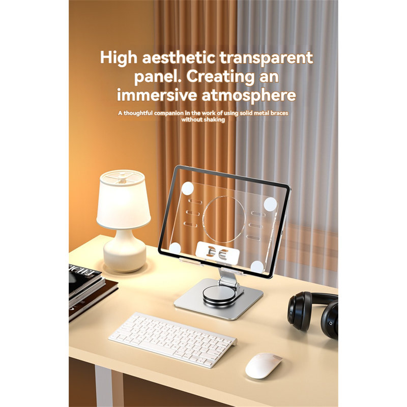 Cooling Tablet Stand - Transparent Acrylic Ipad Holder For Desk