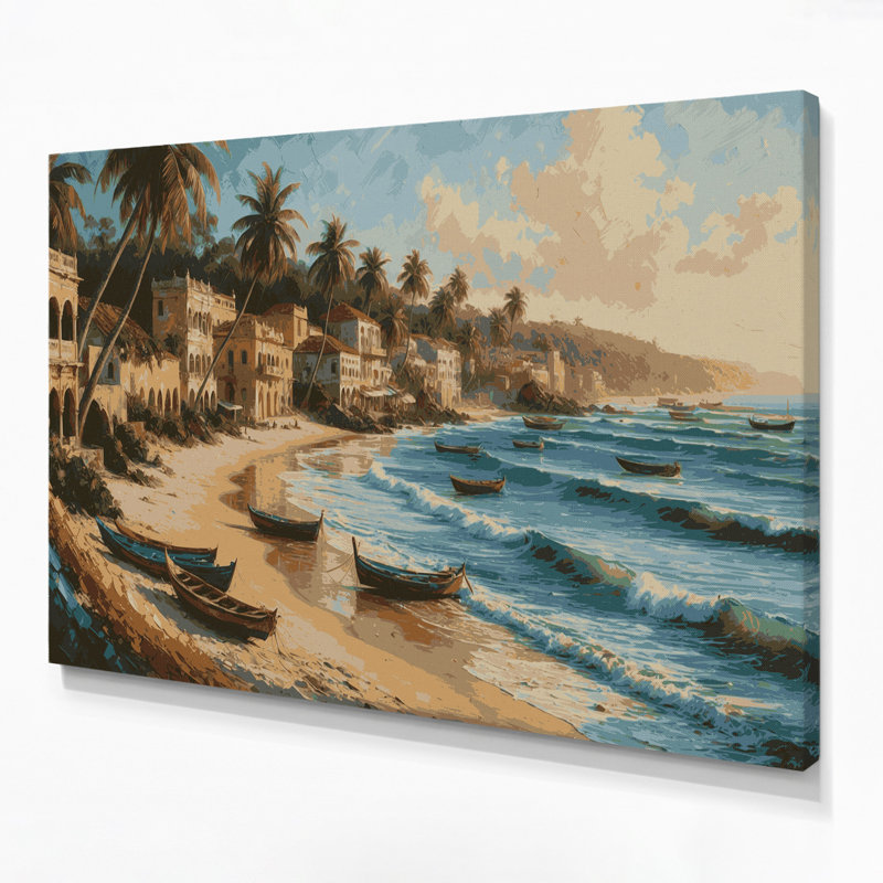 Art mural sur toile, villes, Goa, Inde, H 20 po x l 24 po