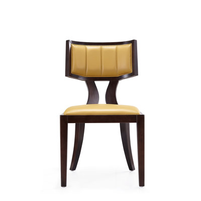 Chaise d'appoint en cuir de hêtre Pulitzer
