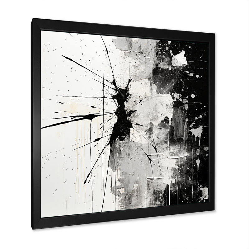 Art mural abstrait sur toile Minimalisme, Cadre simple noir, H 30 po x l 30 po x P 1 po