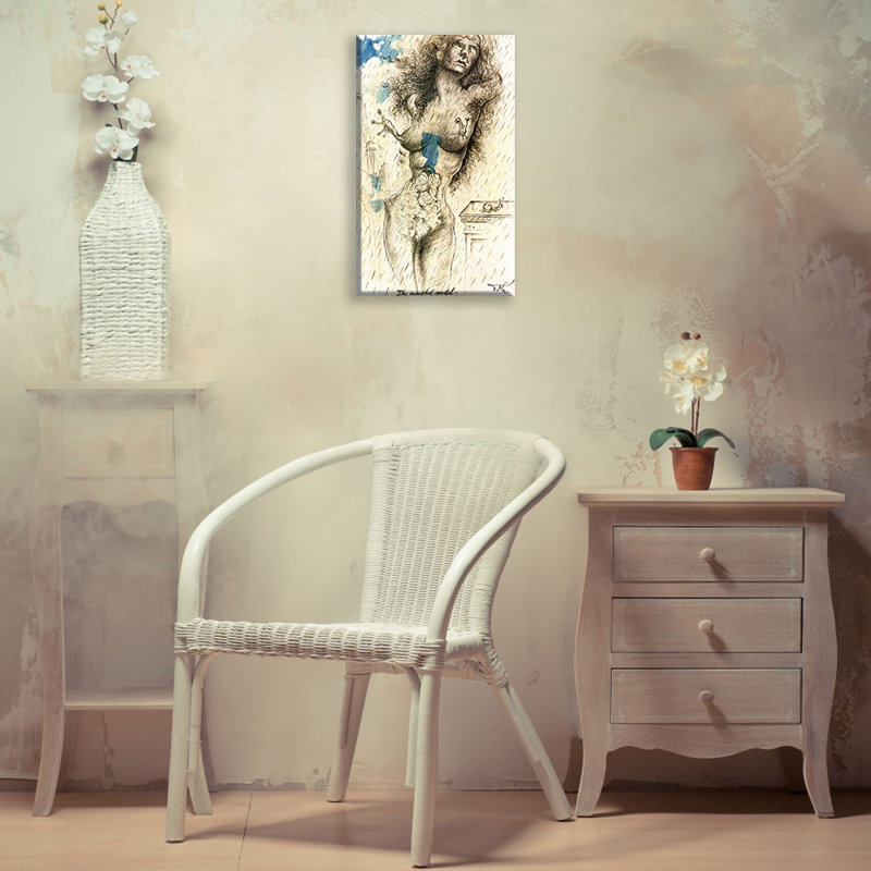«The Impossible Model» par Salvador Dali, toile tendue avec châssis, H 18 po x l 13 po