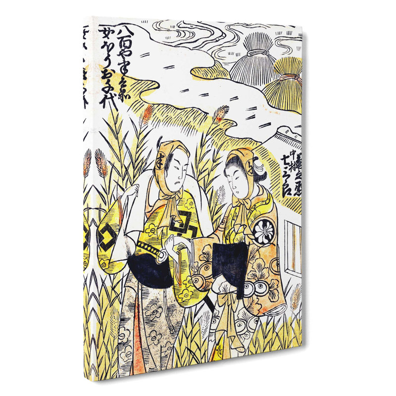 Man & Wife by Torii Kiyonobu - Wrapped Canvas, 50cm H x 35cm W x 3cm D