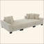 Canapé-lit de 114 po, canapé en forme de U, lit escamotable, canapé-lit convertible surdimensionné 2 en 1, salon, canapé-lit rembourré, canapé-lit réglable, velours côtelé-840810715
