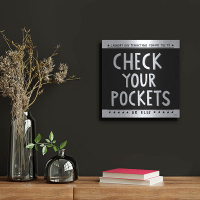 Luxe Metal Art 'Check Your Pockets' by Melissa Averinos Metal Wall Art