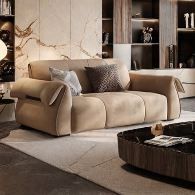 Minimalist Fabric Sofa Living Room Small Apartment Rolled Arm Sofa -  Comfort Zone Furniture.e, LT5IWTL7P