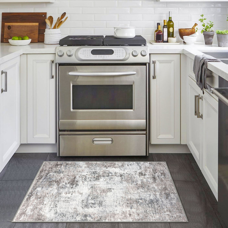 Machine Washable Area Rug Abstract Rugs with Non-Slip Backing for Bedroom Living Room, Rectangle 2' x 3'