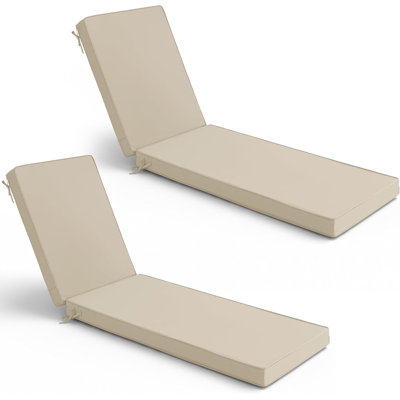 Lounge Chair Cushion, 72x21x3 High Elasticity Water-Resistant | Chaise Lounge Cushions Outdoor for Furniture with Removable Cover Non-Slip Bottom for Pool, Deck, Lawn