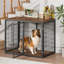 Meuble cage pour chien de 47 po avec 3 portes, pour chiens de grande taille et de taille moyenne-1058186432