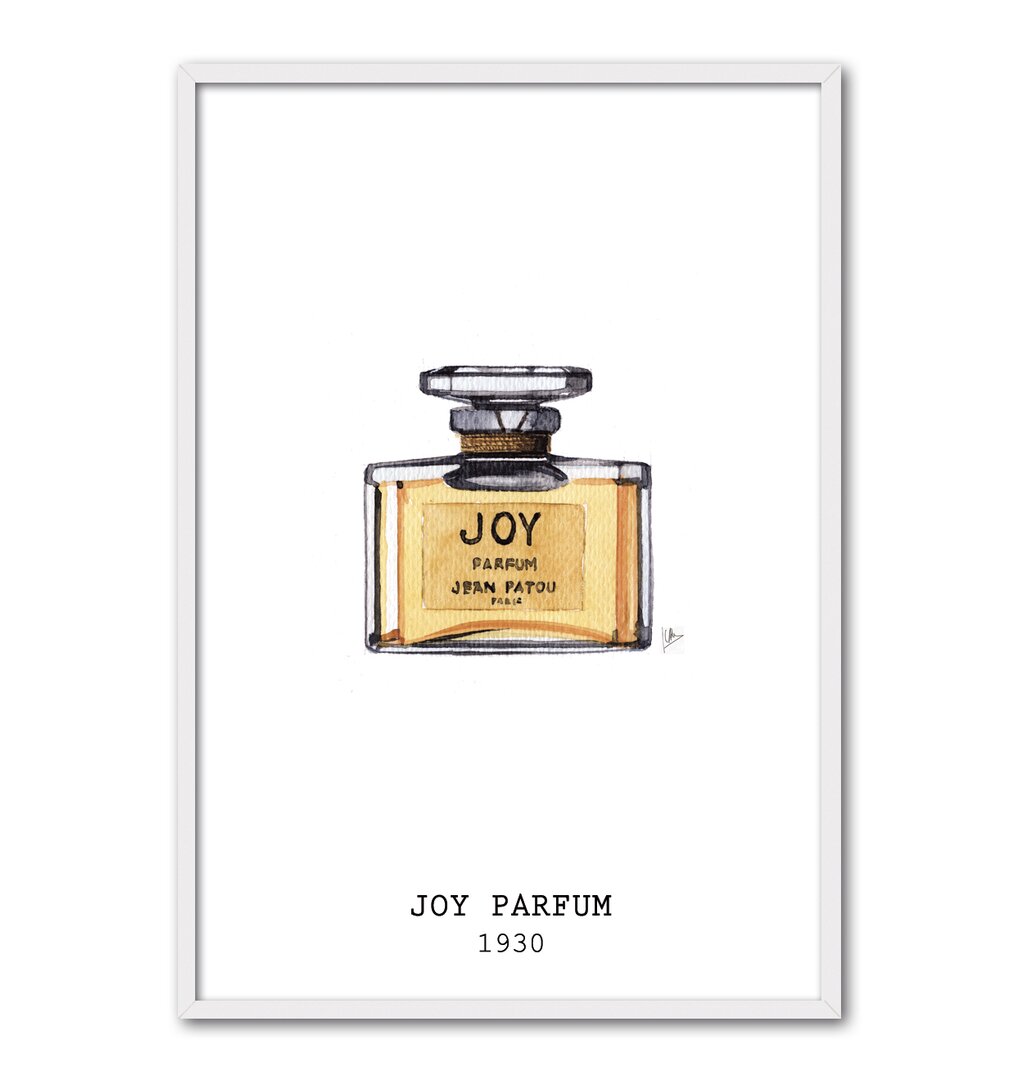 Gerahmtes Poster Joy Parfum von Juan Carlos Arbex