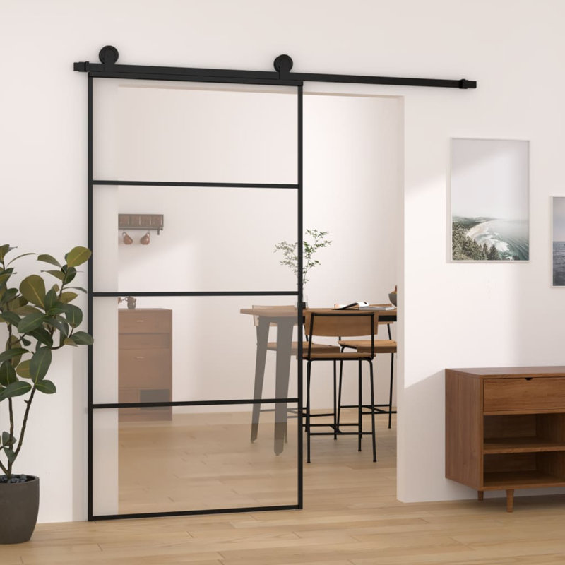 Ambera Glass Sliding Doors, 205cm H x 102.5cm W