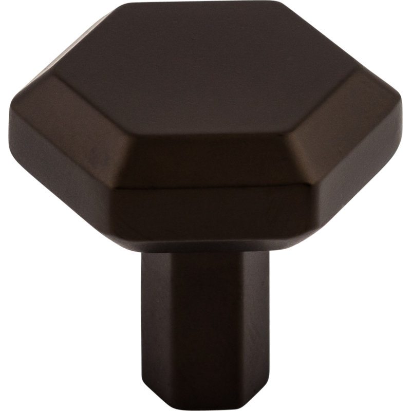 Lydia Square Knob, 1 1/8" Length, Oiled Rubbed Bronze