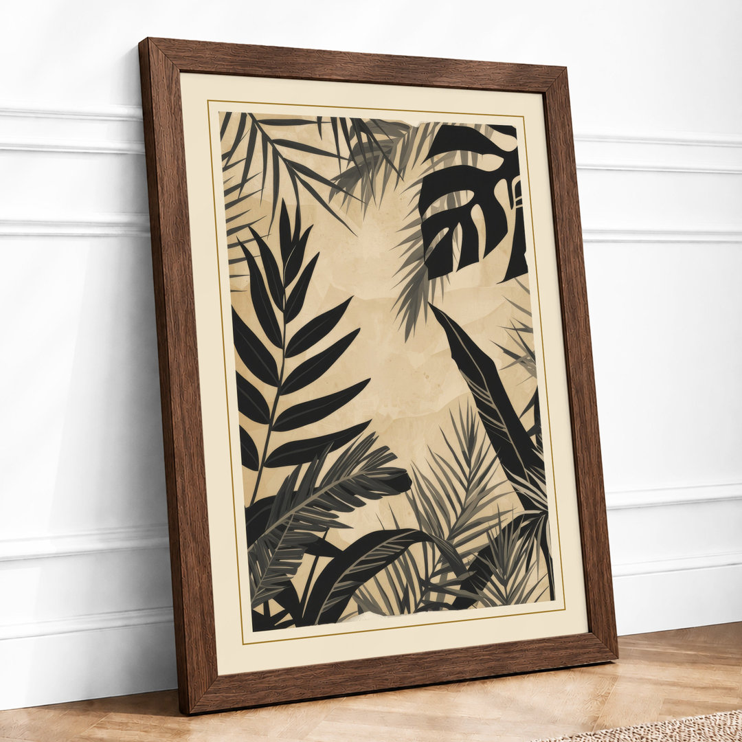 Tropical Foliage Study Botanical - Framed Print