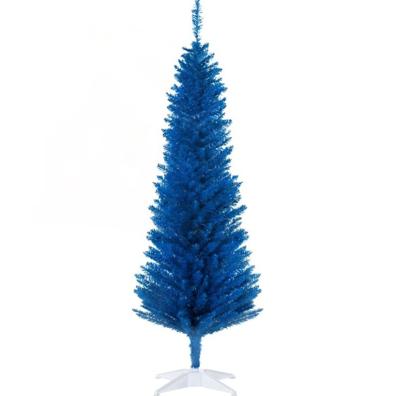 Arbre de Noël au crayon accrocheur, arbre de Noël artificiel avec support robuste pour une décoration festive et un assemblage facile