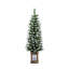Ensemble de 3 guirlandes de Noël artificielles et ensemble de 2 arbres d'entrée avec lumières DEL