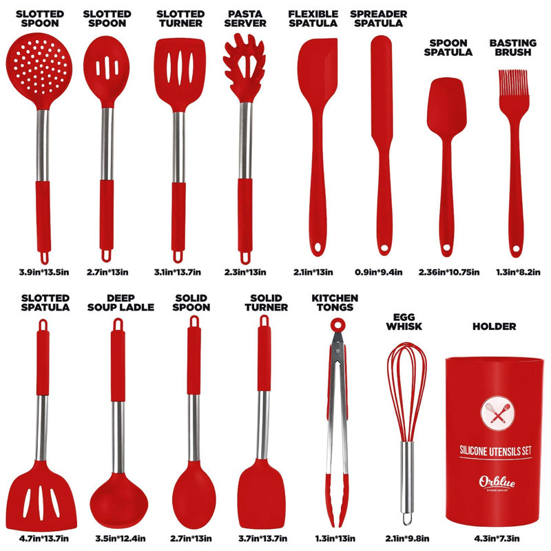 Artechworks 14 Utensil Set, Red