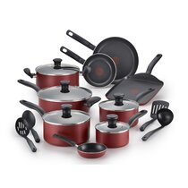 12 PC Red Non Stick Cookware Set with Cooking Utensils – R & B Import