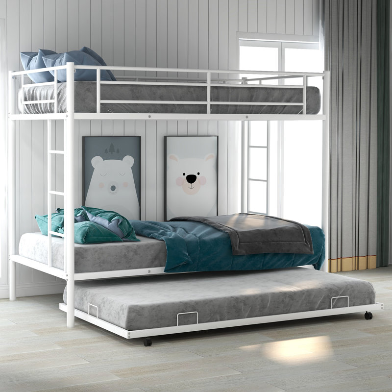 Lechlade Kids Twin Over Twin Bunk Bed, White