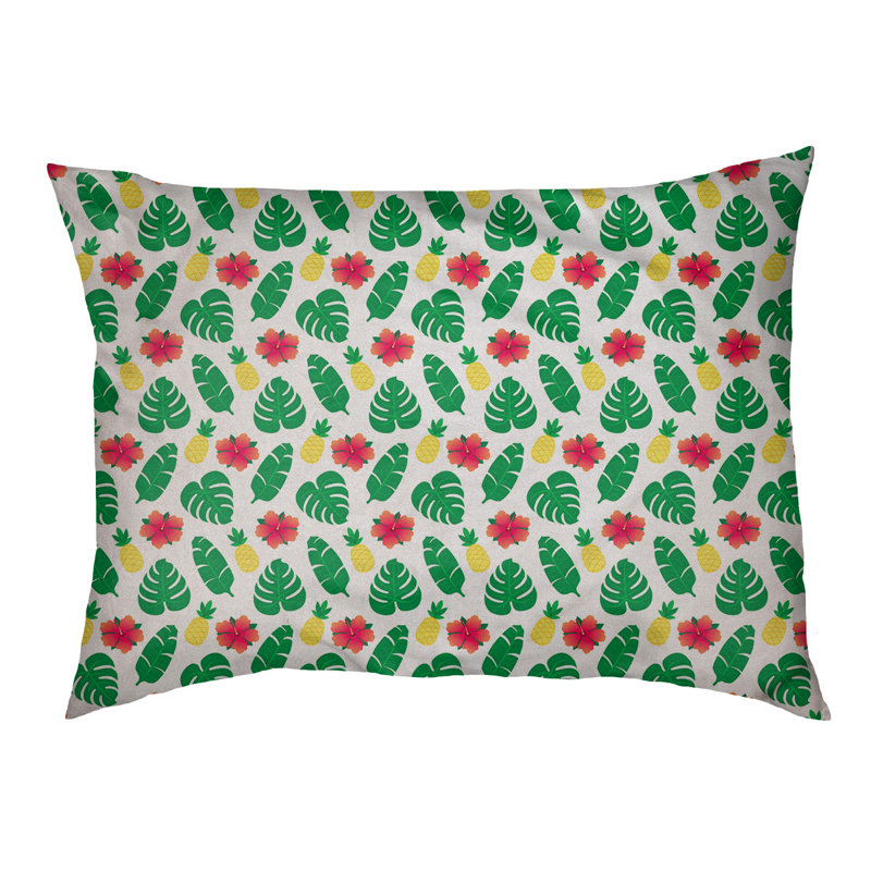 Coussin d'extérieur pour chien Campion, Moyen (L 29,5 po x P19,5 po x H 9,5 po), Blanc/rouge