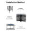 6 Ft. W x 6 Ft. D Steel Soft-top Patio Gazebo