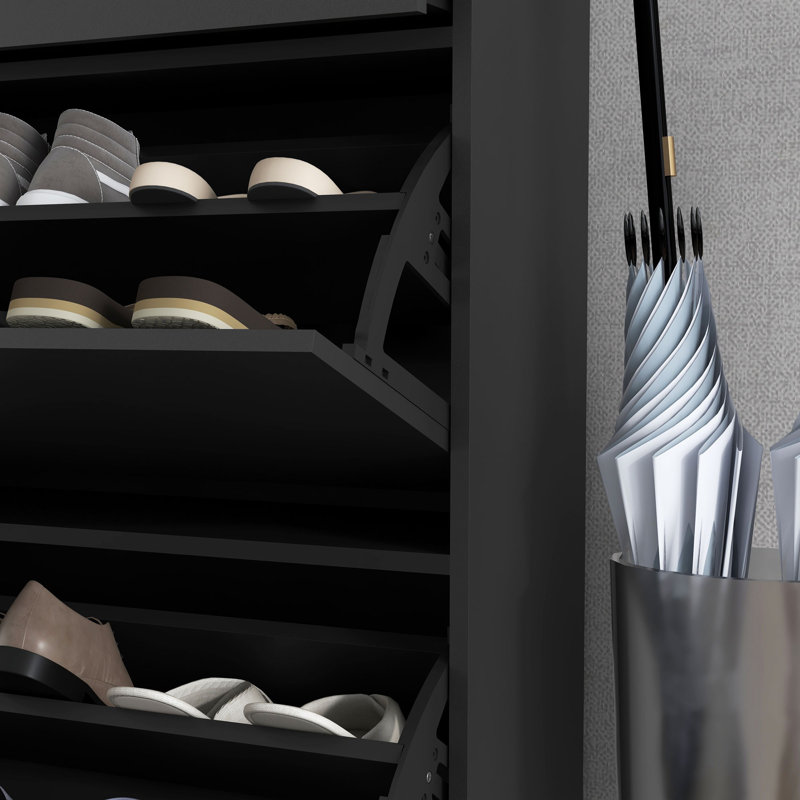 12 Pair Flip Down Shoe Storage