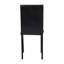 Set Of 4 Metal Frame Chairs Brown Faux Leather Seat Black Metal Finish Dining Side Chairs