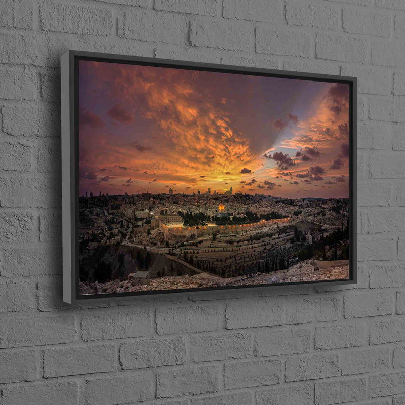 Print on Canvas, 80 cm H x 110 cm W, Black Floater Framed