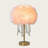 Pink Feather Crystal Table Lamp-532486166