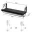 Esden Wall Mounted Wine Bottle & Glass Rack Black