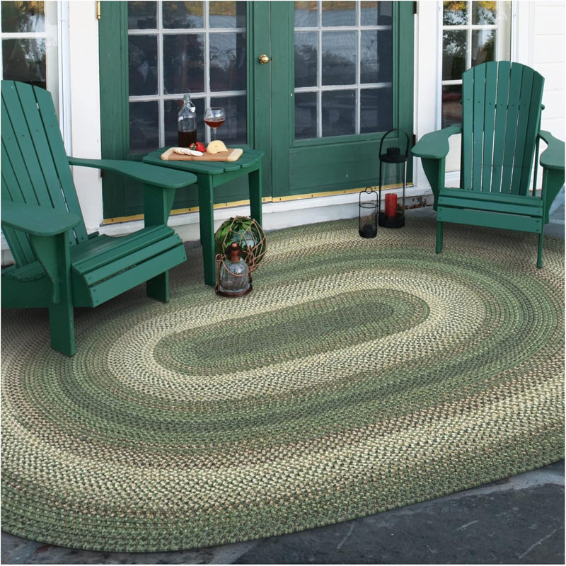 Cedar Ridge Ultra Durable Braided Rugs Braided Rug / Washable Indoor/Outdoor Rug, Oval 4' x 6'