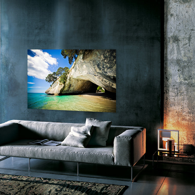 Coastal Cache - Photographie sans cadre, H 24 po x l 36 po x P 1,5 po, Acrylique