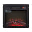 Foyer électrique 18 po 1400 W 120 V, flammes réalistes, verre trempé noir, 3 intensités de flamme, foyer de décoration intérieure, télécommande, unité de chauffage écoénergétique