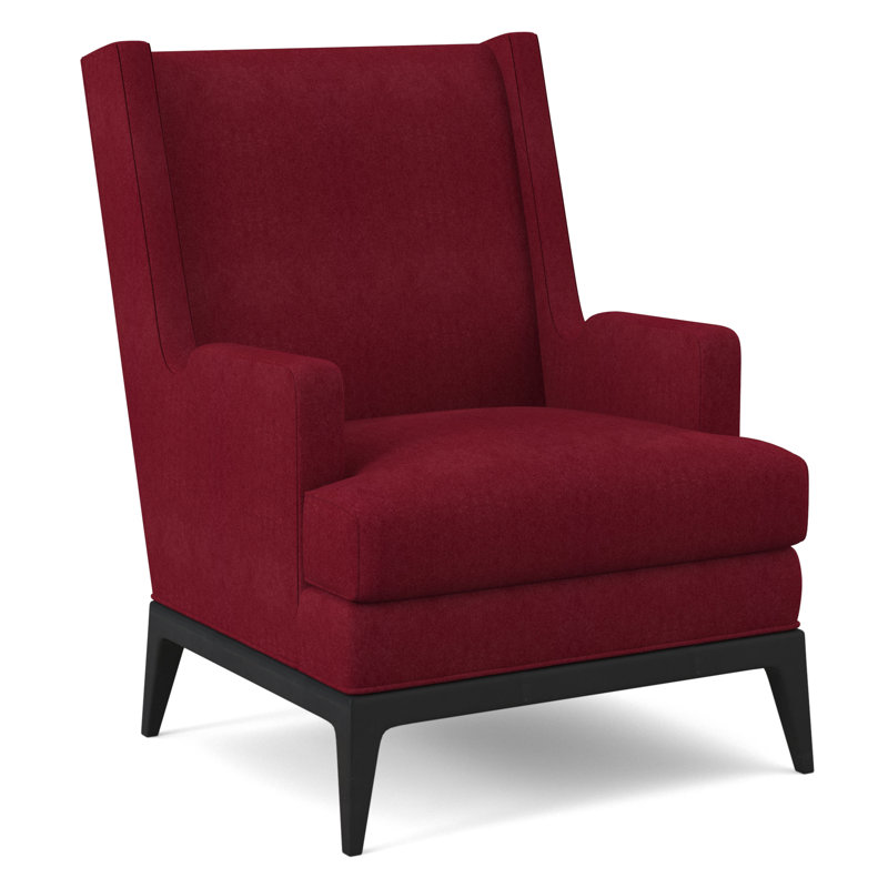 Cooper Upholstered Wingback Chair, Margaret Lipstick, Espresso