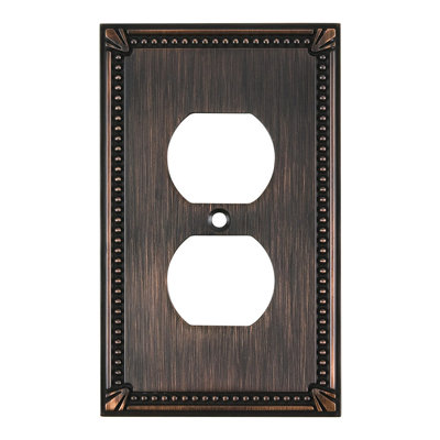 Receptacle 1-Gang Duplex Outlet Wall Plate