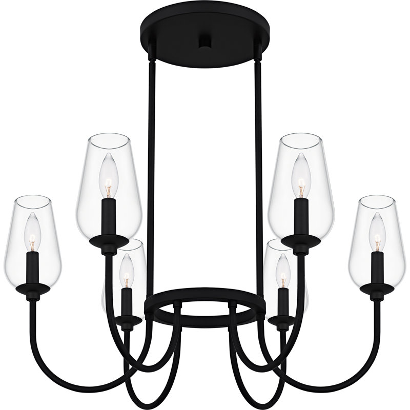 Amandah 6-Light Matte Black Chandelier