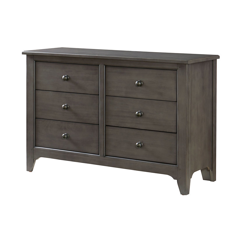 Commode 6 tiroirs Mabank, Gris crépuscule