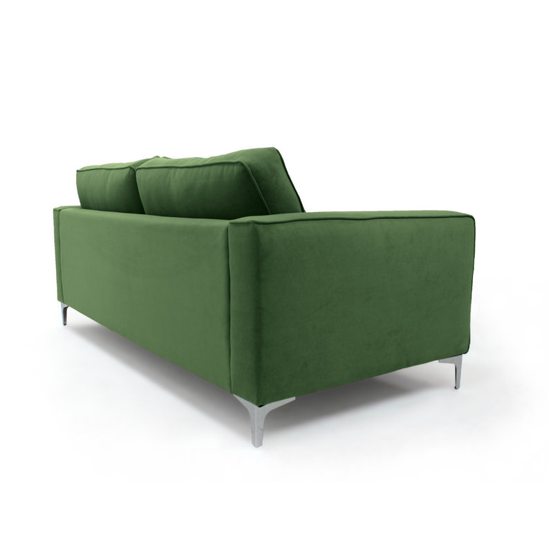 Georgio 3 Seater Velvet Sofa, Green