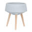 S / 2 DÉCORSEUR DE PIERREZZO 11/15 "AVEC PIEDS EN BOIS, GRIS