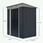 Abri de jardin en métal, abri de rangement extérieur, remise à outils de jardin avec portes coulissantes doubles-112014849-112014850
