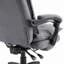 Fauteuil inclinable en tissu de style lin à hauteur réglable avec repose-pieds rétractable et double rembourrage 360 °