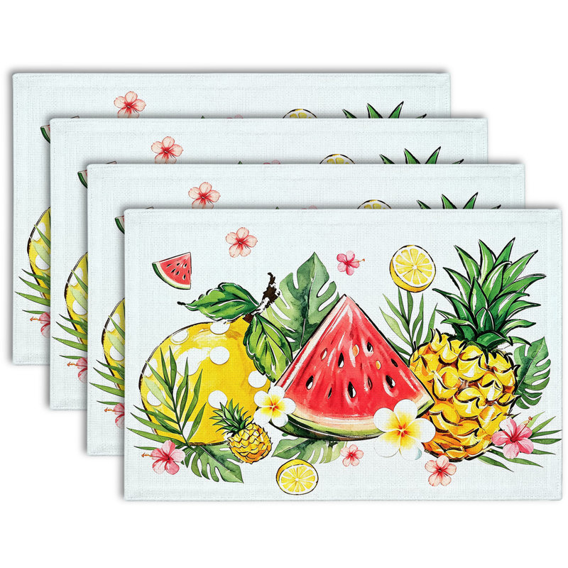 4-Piece Polyester Rectangle Placemat