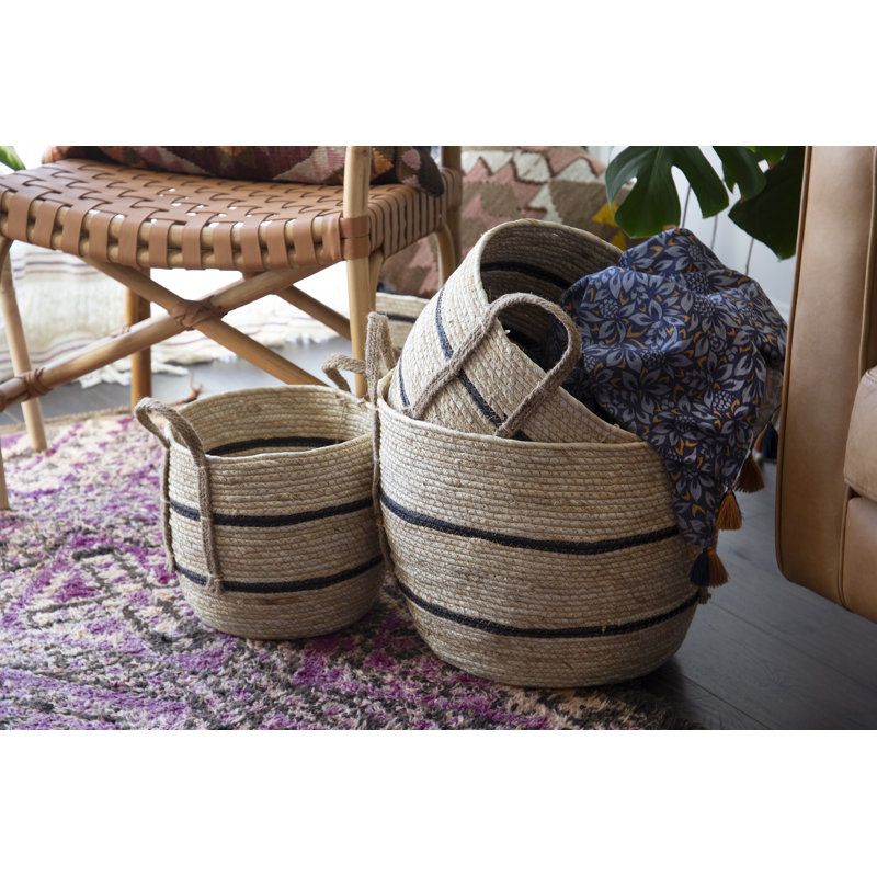 Ensemble de 3 paniers en osier