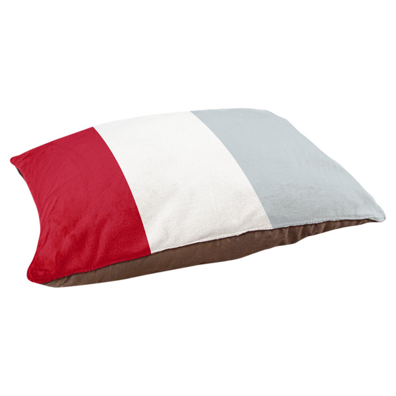 Coussin Los Angeles Anaheim, Rouge / blanc / argent, Très grand (H 17 po x l 50 po x P 40 po)