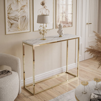 Claborn Stone Top Console Table
