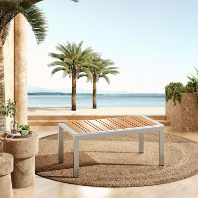 Table basse d'extérieur en aluminium