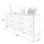 Armoire d'appoint en bois manufacturé blanc massif