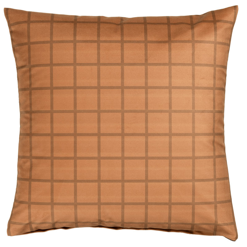 Coussin Mini Grid, 30 po x 30 po, Bourre en polyester, Carmel