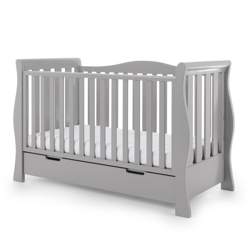Stamford Luxe Cot Bed, Warm Grey