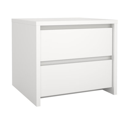 17-Inch Tall 2-Drawer Nightstand End Table