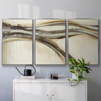 Catching a Metallic Wave - Multi Piece Framed Canvas