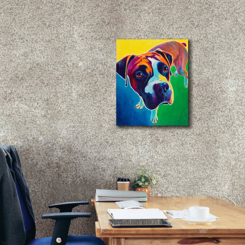 «Boxer - Johnny» par Dawg Painter, H 24 po x l 20 po x P 0,75 po
